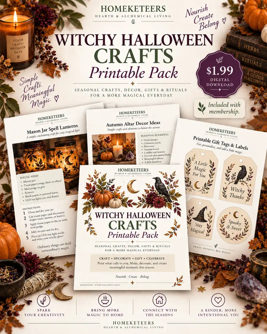 Homeketeers Witchy Halloween Crafts Printable Pack preview